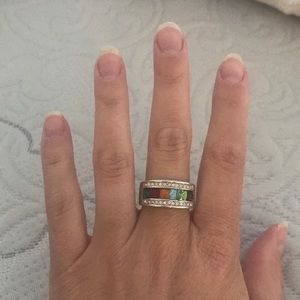 Multi colored stone ring